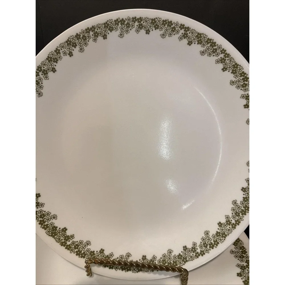 Corelle Crazy Daisy Spring Blossom Green Dinner Plates Set Of 6 Vintage USA 10